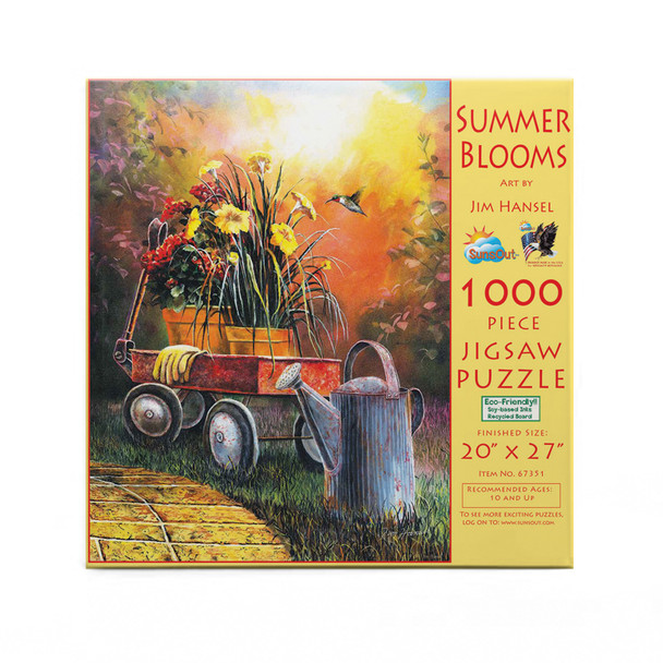 SUNSOUT INC - Summer Blooms - 1000 pc Jigsaw Puzzle by Artist: Jim Hansel - Finished Size 20" x 27" - MPN# 67351
