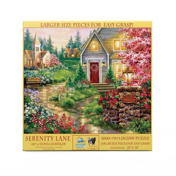 SUNSOUT INC - Serenity Lane - 1000 pc Large Pieces Jigsaw Puzzle by Artist: Dona Gelsinger - Finished Size 27" x 35" - MPN# 57225