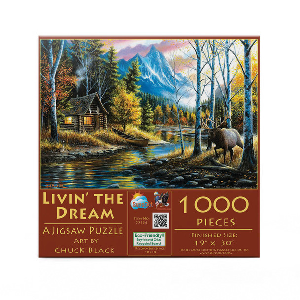 SUNSOUT INC - Living the Dream - 1000 pc Jigsaw Puzzle by Artist: Chuck Black - Finished Size 19" x 30" - MPN# 55136