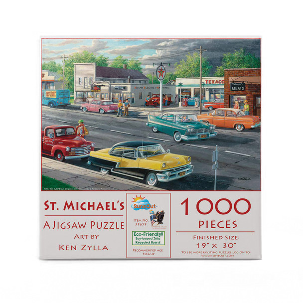 SUNSOUT INC - St. Michael's - 1000 pc Jigsaw Puzzle by Artist: Ken Zylla - Finished Size 19" x 30" - MPN# 39659
