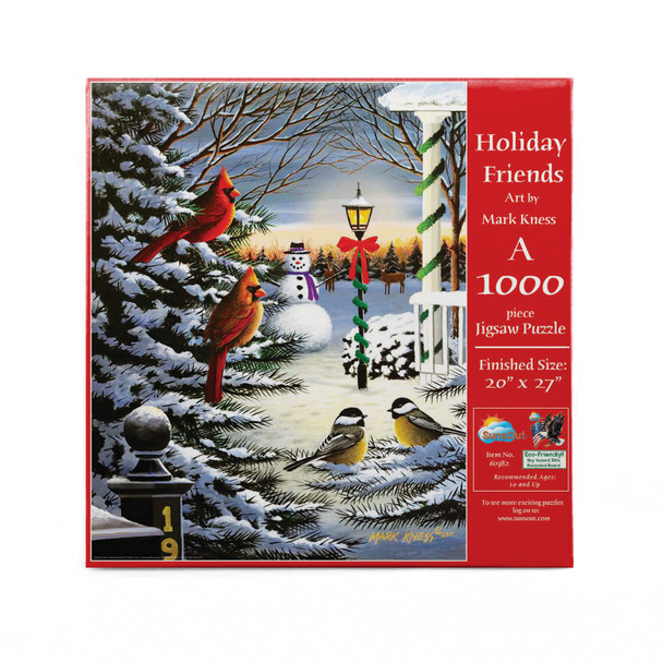 SUNSOUT INC - Holiday Friends - 1000 pc Jigsaw Puzzle by Artist: Mark Kness - Finished Size 20" x 27" Christmas - MPN# 60382