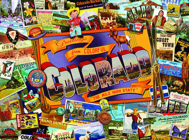 SUNSOUT INC - Mile High Colorado - 1000 pc Jigsaw Puzzle by Artist: Kate Ward Thacker - Finished Size 20" x 27" - MPN# 70034