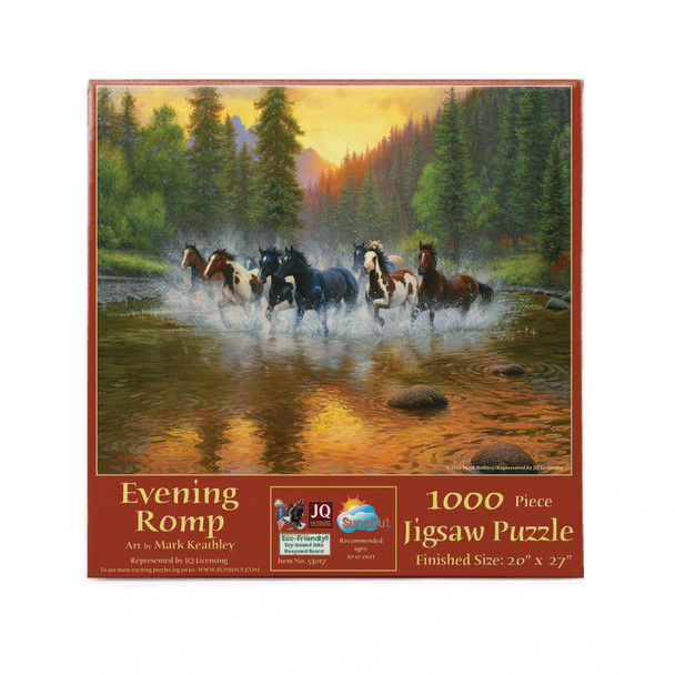 SUNSOUT INC - Evening Romp - 1000 pc Jigsaw Puzzle by Artist: Mark Keathley - Finished Size 20" x 27" - MPN# 53017