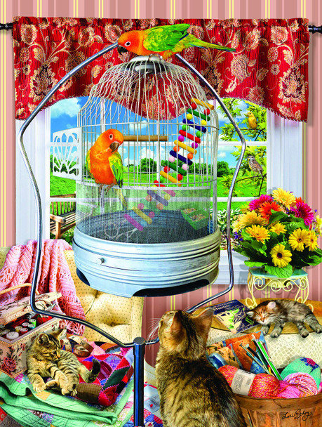 Bird Cage 300 pc Jigsaw Puzzle by SUNSOUT INC