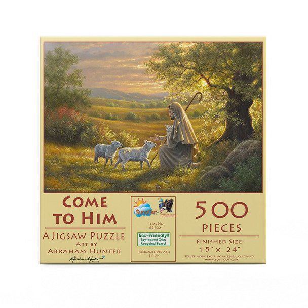 SUNSOUT INC - Come to Him - 500 pc Jigsaw Puzzle by Artist: Abraham Hunter - Finished Size 15" x 24" - MPN# 69702 SUNSOUT INC - Come to Him - 500 pc Jigsaw Puzzle by Artist: Abraham Hunter - Finished Size 15" x 24" - MPN# 69702