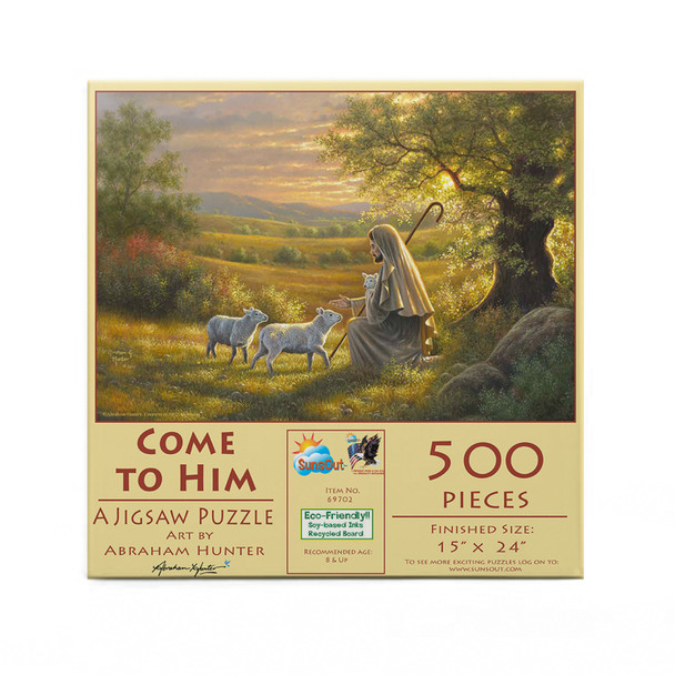 SUNSOUT INC - Come to Him - 500 pc Jigsaw Puzzle by Artist: Abraham Hunter - Finished Size 15" x 24" - MPN# 69702
