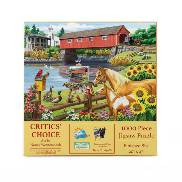 SUNSOUT INC - Critics' Choice - 1000 pc Jigsaw Puzzle by Artist: Nancy Wernersbach - Finished Size 20" x 27" - MPN# 63068