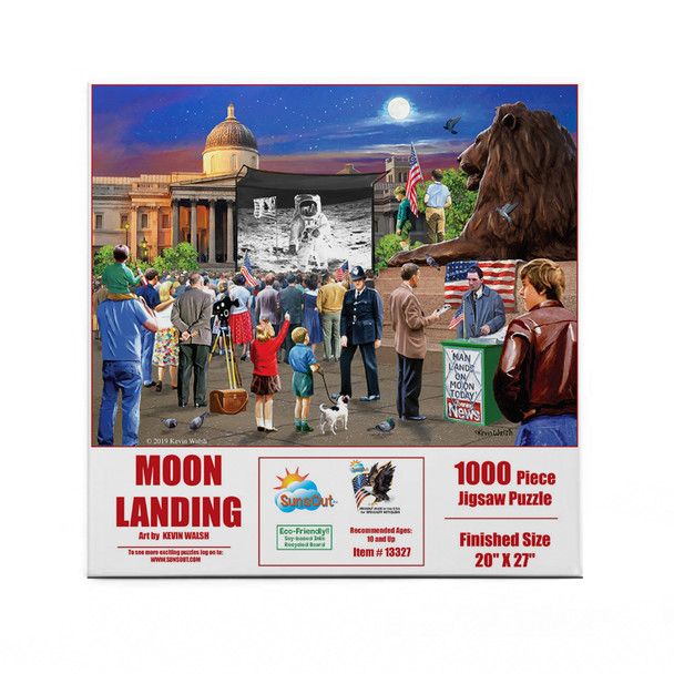 SUNSOUT INC - Moon Landing 1969 - 1000 pc Jigsaw Puzzle by Artist: Kevin Walsh - Finished Size 20" x 27" - MPN# 13327