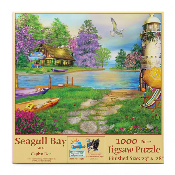 SUNSOUT INC - Seagull Bay - 1000 pc Jigsaw Puzzle by Artist: Caplyn Dor - Finished Size 23" x 28" - MPN# 66510