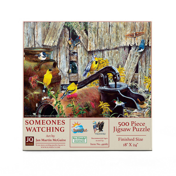 SUNSOUT INC - Someone's Watching - 500 pc Jigsaw Puzzle by Artist: Jan Martin McGuire - Finished Size 18" x 24" - MPN# 49082