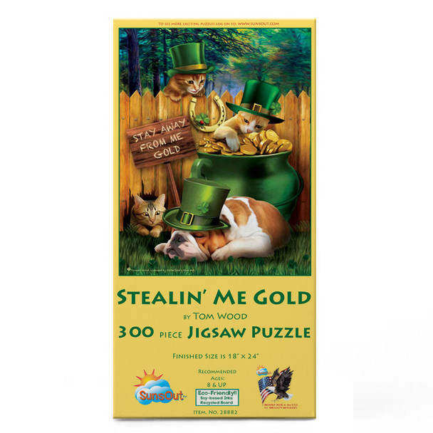 SUNSOUT INC - Stealin Me Gold - 300 pc Jigsaw Puzzle by Artist: Tom Wood - Finished Size 18" x 24" - MPN# 28882