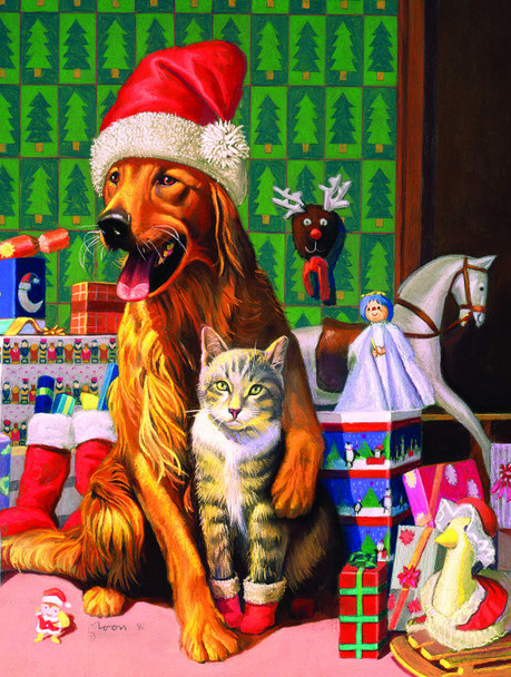 SUNSOUT INC - The Christmas Spirit - 500 pc Jigsaw Puzzle by Artist: Bryan Moon - Finished Size 18" x 24" Christmas - MPN# 28037