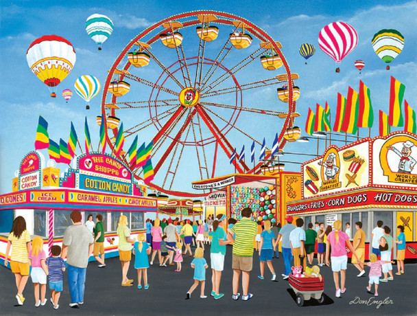 SUNSOUT INC - On the Midway - 300 pc Jigsaw Puzzle by Artist: Don Engler - Finished Size 18" x 24" - MPN# 60346