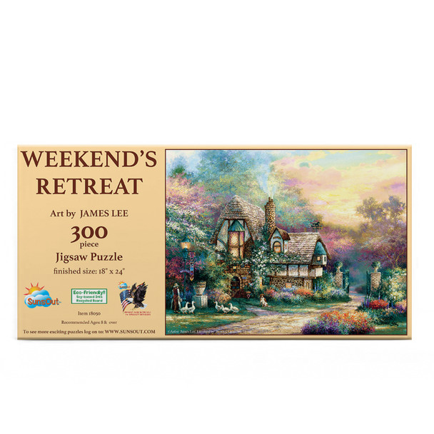SUNSOUT INC - Weekend Retreat - 300 pc Jigsaw Puzzle by Artist: James Lee - Finished Size 18" x 24" - MPN# 18050