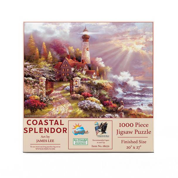 SUNSOUT INC - Coastal Splendor - 1000 pc Jigsaw Puzzle by Artist: James Lee - Finished Size 20" x 27" - MPN# 18070