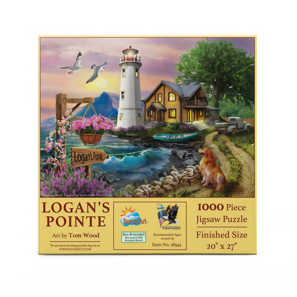 SUNSOUT INC - Logan's Pointe - 1000 pc Jigsaw Puzzle by Artist: Tom Wood - Finished Size 20" x 27" - MPN# 28945 SUNSOUT INC - Logan's Pointe - 1000 pc Jigsaw Puzzle by Artist: Tom Wood - Finished Size 20" x 27" - MPN# 28945