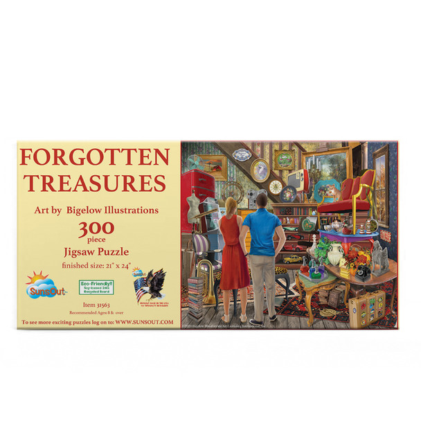 SUNSOUT INC - Forgotten Treasures - 300 pc Jigsaw Puzzle by Artist: Bigelow Illustrations - Finished Size 21" x 24" - MPN# 31563