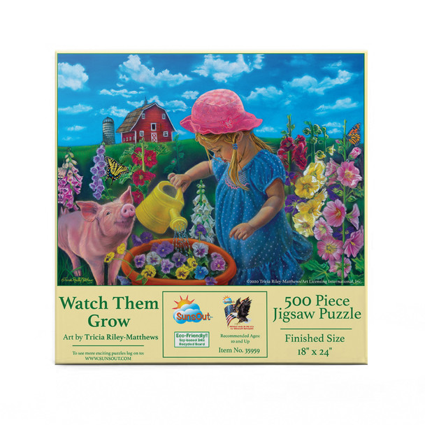 SUNSOUT INC - Watch Them Grow - 500 pc Jigsaw Puzzle by Artist: Tricia Reilly-Matthews - Finished Size 18" x 24" - MPN# 35959