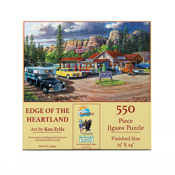 SUNSOUT INC - Edge of the Heartland - 550 pc Jigsaw Puzzle by Artist: Ken Zylla - Finished Size 15" x 24" - MPN# 39929 SUNSOUT INC - Edge of the Heartland - 550 pc Jigsaw Puzzle by Artist: Ken Zylla - Finished Size 15" x 24" - MPN# 39929
