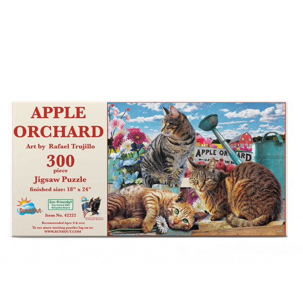 SUNSOUT INC - Apple Orchard - 300 pc Jigsaw Puzzle by Artist: Rafael Trujillo - Finished Size 18" x 24" - MPN# 42222