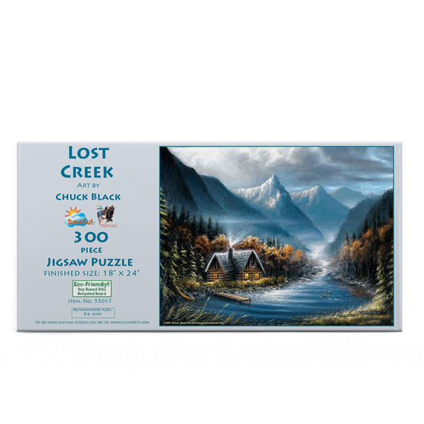 SUNSOUT INC - Lost Creek - 300 pc Jigsaw Puzzle by Artist: Chuck Black - Finished Size 18" x 24" - MPN# 55017