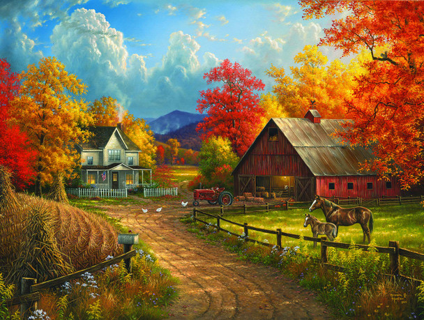 SUNSOUT INC - Country Blessings - 300 pc Jigsaw Puzzle by Artist: Abraham Hunter - Finished Size 18" x 24" - MPN# 69771