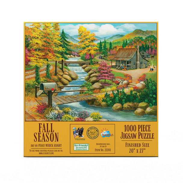 SUNSOUT INC - Fall Season - 1000 pc Jigsaw Puzzle by Artist: Peggy Myrick Knight - Finished Size 20" x 27" - MPN# 22201