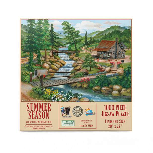 SUNSOUT INC - Summer Season - 1000 pc Jigsaw Puzzle by Artist: Peggy Myrick Knight - Finished Size 20" x 27" - MPN# 22119