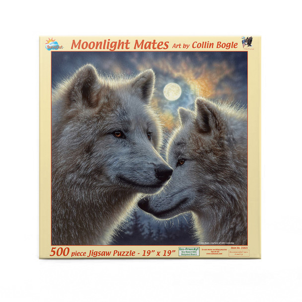 SUNSOUT INC - Moonlight Mates - 500 pc Jigsaw Puzzle by Artist: Collin Bogle - Finished Size 19" x 19" - MPN# 21821