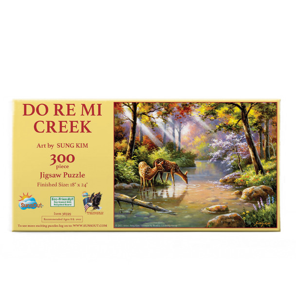 SUNSOUT INC - Doe Re Me Creek - 300 pc Jigsaw Puzzle by Artist: Sung Kim - Finished Size 18" x 24" - MPN# 36599