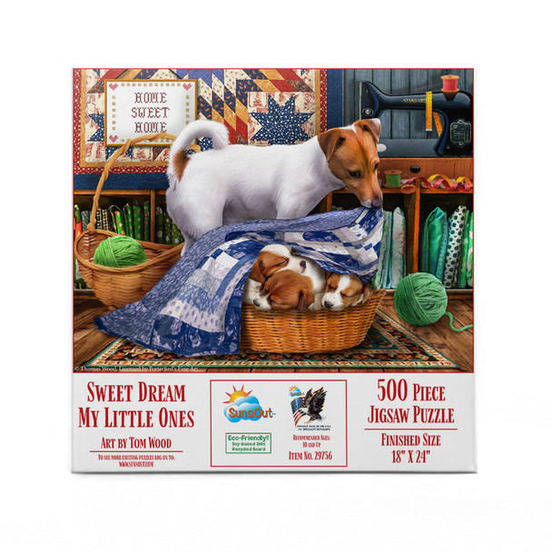 SUNSOUT INC - Sweet Dream my Little Ones - 500 pc Jigsaw Puzzle by Artist: Tom Wood - Finished Size 18" x 24" - MPN# 29756