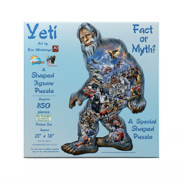 SUNSOUT INC - Yeti - 850 pc Special Shape Jigsaw Puzzle by Artist: Eva Nikolskaya - Finished Size 25" x 38" - MPN# 95017 SUNSOUT INC - Yeti - 850 pc Special Shape Jigsaw Puzzle by Artist: Eva Nikolskaya - Finished Size 25" x 38" - MPN# 95017