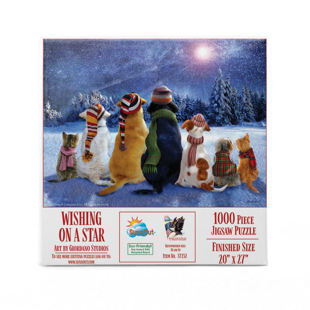 SUNSOUT INC - Wishing on a Star - 1000 pc Jigsaw Puzzle by Artist: Giordano Studios - Finished Size 20" x 27" Christmas - MPN# 37252