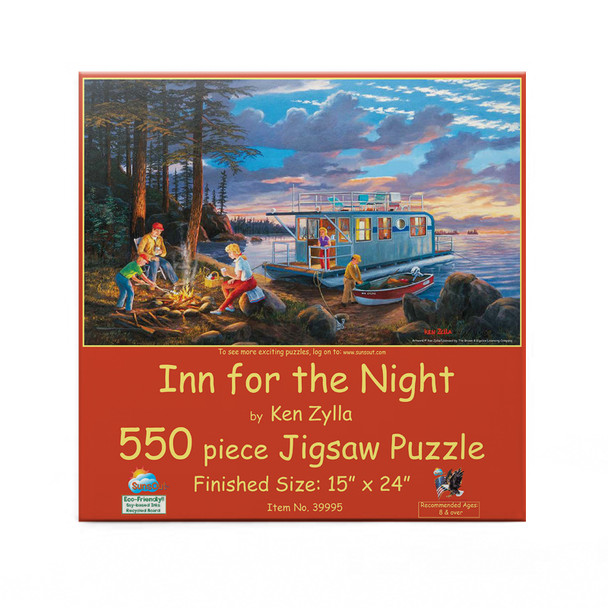 SUNSOUT INC - Inn for the Night - 550 pc Jigsaw Puzzle by Artist: Ken Zylla - Finished Size 15" x 24" - MPN# 39995