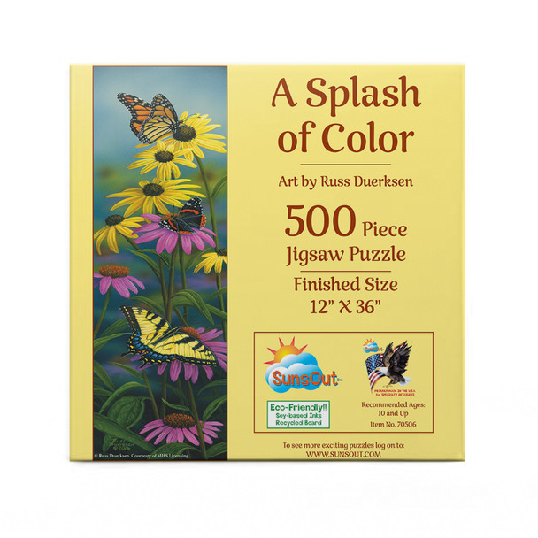SUNSOUT INC - Splash of Color - 500 pc Jigsaw Puzzle by Artist: Russ Duerksen - Finished Size 12" x 36" - MPN# 70506