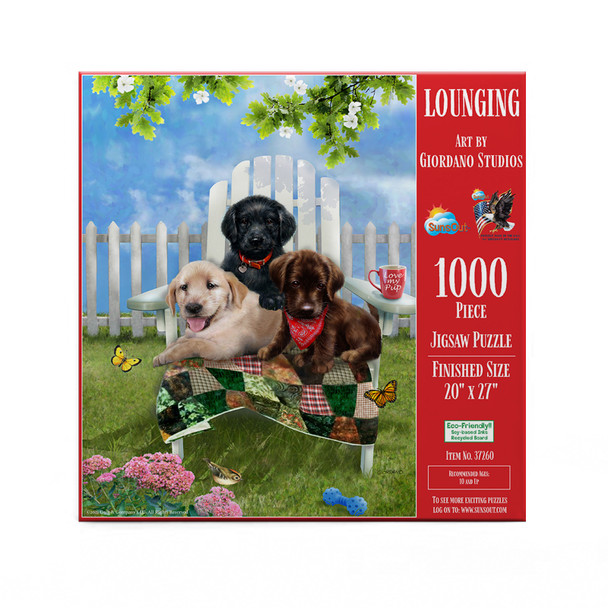 SUNSOUT INC - Lounging - 1000 pc Jigsaw Puzzle by Artist: Giordano Studios - Finished Size 20" x 27" - MPN# 37260