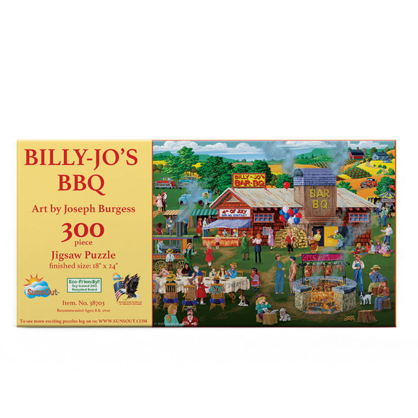 SUNSOUT INC - Billy Jo's BBQ - 300 pc Jigsaw Puzzle by Artist: Joseph Burgess - Finished Size 18" x 24" - MPN# 38703
