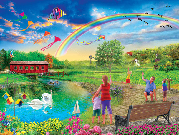 SUNSOUT INC - Colorful Skies - 500 pc Jigsaw Puzzle by Artist: Bigelow Illustrations - Finished Size 18" x 24" - MPN# 31906