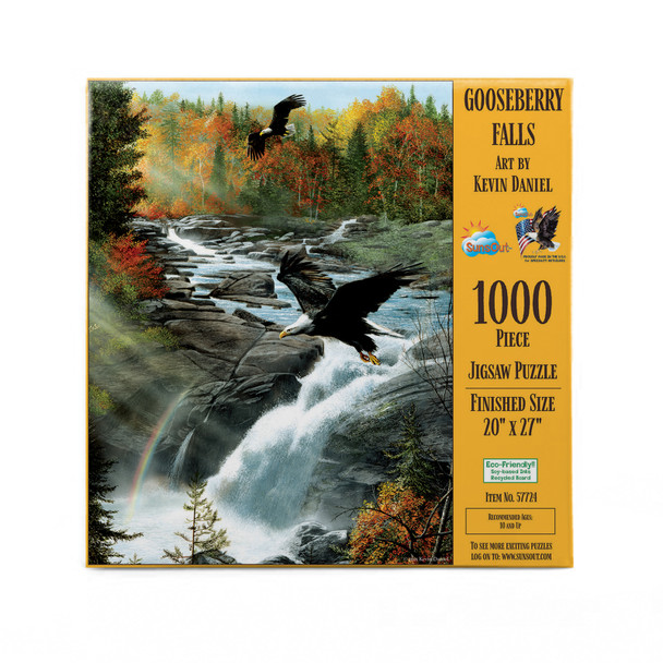 SUNSOUT INC - Gooseberry Falls - 1000 pc Jigsaw Puzzle by Artist: Kevin Daniel - Finished Size 20" x 27" - MPN# 57724 SUNSOUT INC - Gooseberry Falls - 1000 pc Jigsaw Puzzle by Artist: Kevin Daniel - Finished Size 20" x 27" - MPN# 57724