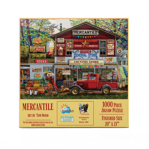SUNSOUT INC - Mercantile - 1000 pc Jigsaw Puzzle by Artist: Tom Wood - Finished Size 20" x 27" - MPN# 29767