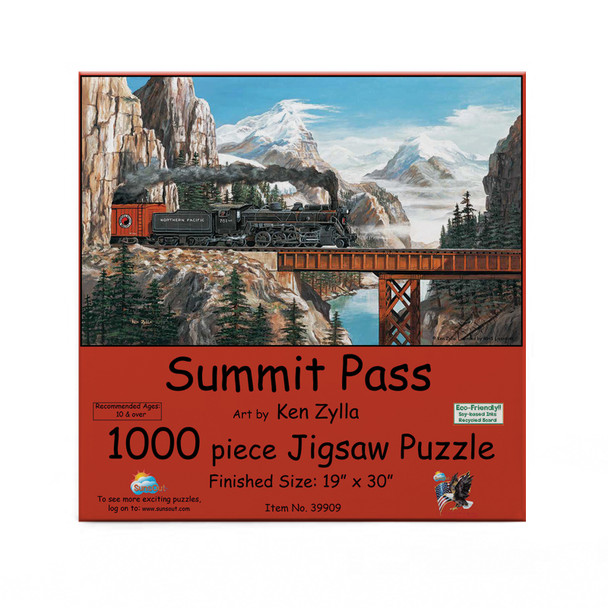 SUNSOUT INC - Summit Pass - 1000 pc Jigsaw Puzzle by Artist: Ken Zylla - Finished Size 19" x 30" - MPN# 39909