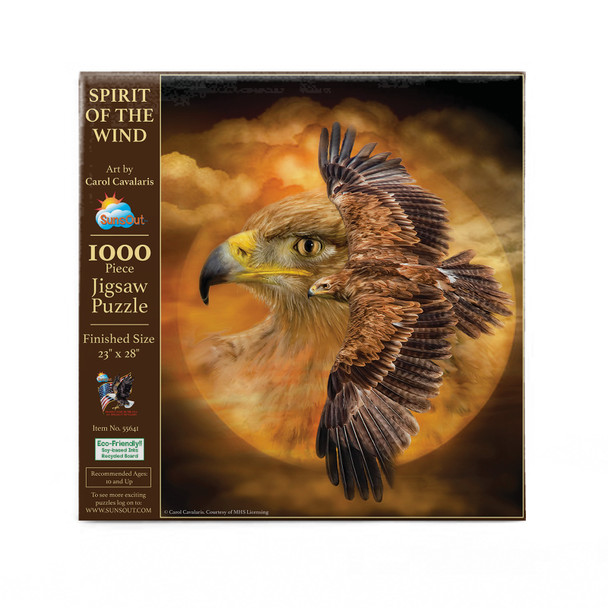 SUNSOUT INC - Spirit of the Wind - 1000 pc Jigsaw Puzzle by Artist: Carol Cavalaris - Finished Size 23" x 28" - MPN# 55641 SUNSOUT INC - Spirit of the Wind - 1000 pc Jigsaw Puzzle by Artist: Carol Cavalaris - Finished Size 23" x 28" - MPN# 55641