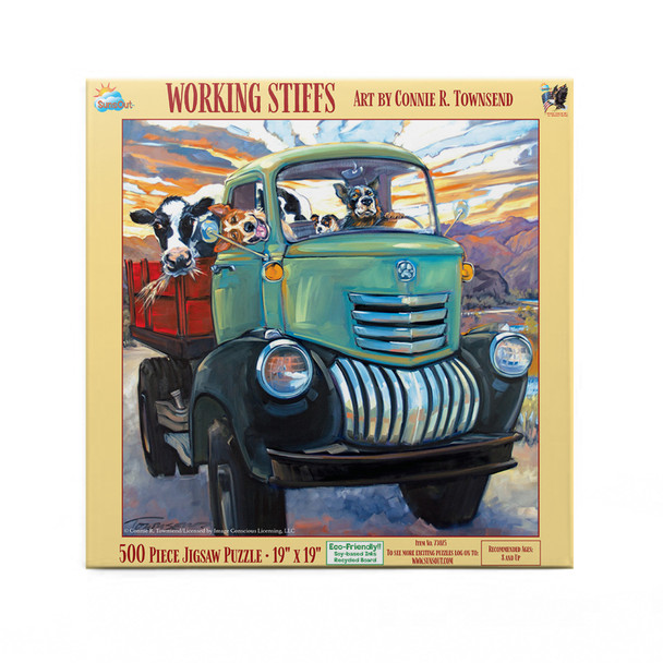 SUNSOUT INC - Working Stiffs - 500 pc Jigsaw Puzzle by Artist: Connie R. Townsend - Finished Size 19" x 19" - MPN# 73025
