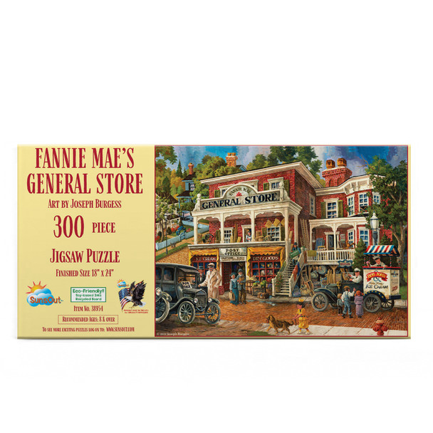 SUNSOUT INC - Fannie Mae's General Store - 300 pc Jigsaw Puzzle by Artist: Joseph Burgess - Finished Size 18" x 24" - MPN# 38954