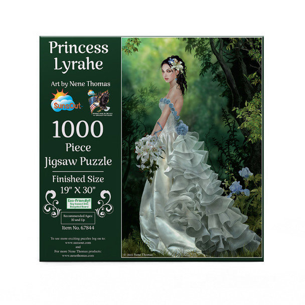 SUNSOUT INC - Princess Lyrahe - 1000 pc Jigsaw Puzzle by Artist: Nene Thomas - Finished Size 19" x 30" - MPN# 67844