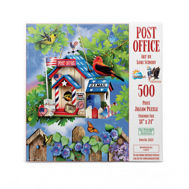 SUNSOUT INC - Post Office - 500 pc Jigsaw Puzzle by Artist: Lori Schory - Finished Size 18" x 24" - MPN# 35222