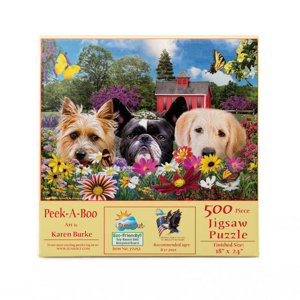 SUNSOUT INC - Peek-a-Boo - 500 pc Jigsaw Puzzle by Artist: Karen Burke - Finished Size 18" x 24" Halloween - MPN# 72051
