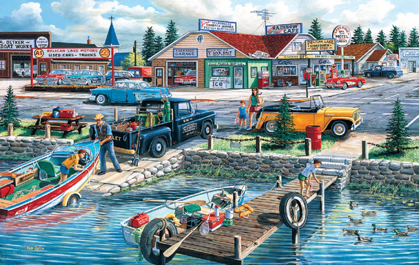 SUNSOUT INC Lakefront Treasury - 300 pc Jigsaw Puzzle by Artist: Ken Zylla - Finished Size 16" x 26" - MPN# 39879