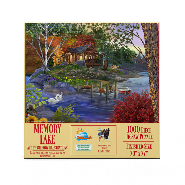 SUNSOUT INC - Memory Lake - 1000 pc Jigsaw Puzzle by Artist: Bigelow Illustrations - Finished Size 20" x 27" Nature - MPN# 31975