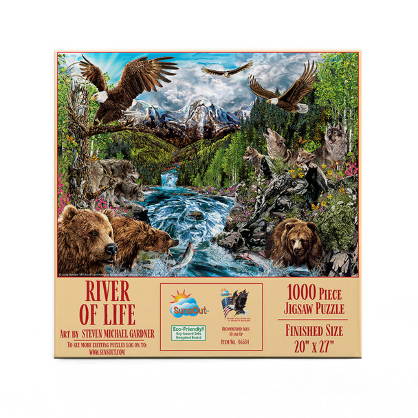 SUNSOUT INC - River of Life - 1000 pc Jigsaw Puzzle by Artist: Steven Michael Gardner - Finished Size 20" x 27" - MPN# 46534